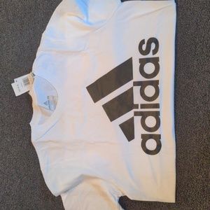 Adidas white T-shirt medium with black logo